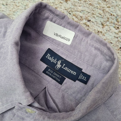 Ralph Lauren OVER SHIRT BIG SHIRT PLAIN - Purple - Size XL
