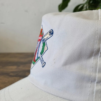 Vintage American Trucker Hat Snapback cap one size adjustable white Seagram's 7