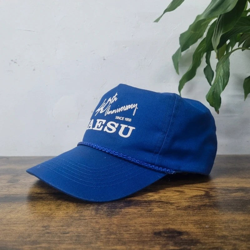 Vintage American Baseball Hat Snapback cap one size adjustable blue yeasu