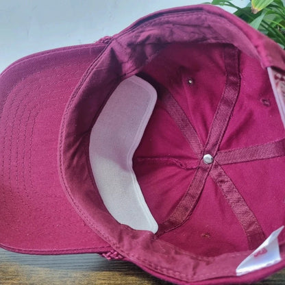 Vintage American Trucker Hat Snapback cap one size adjustable burgundy st. Thomas