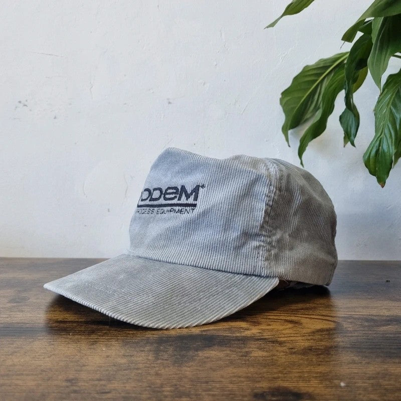 Vintage American Trucker Hat Snapback cap one size adjustable grey rodem equipment