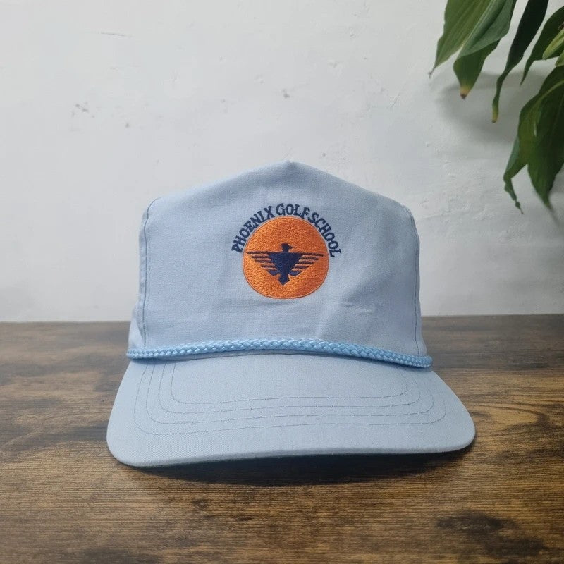 Vintage American Trucker Hat Snapback cap one size adjustable blue phoenix golf school