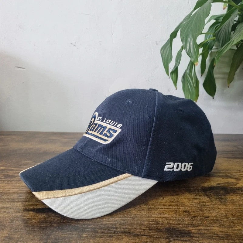 Vintage American Baseball Hat Snapback cap one size adjustable navy Rams NFL