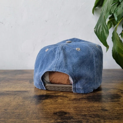 Vintage American Trucker Hat Snapback cap one size adjustable blue grey DTC Communication
