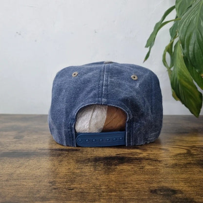 Vintage American Trucker Hat Snapback cap one size adjustable blue grey Jobe
