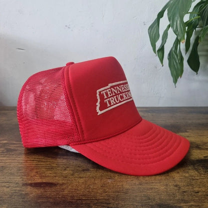 Vintage American Trucker Hat Snapback cap one size red Tennesse Trucking