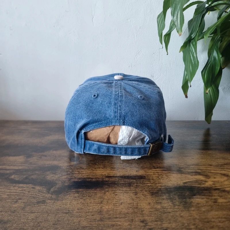 Vintage American baseball Hat Snapback cap one size adjustable faded blue cream TPS championship