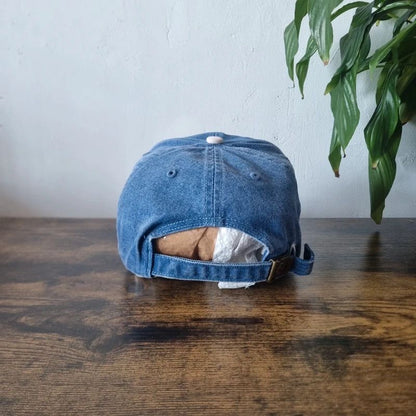Vintage American baseball Hat Snapback cap one size adjustable faded blue cream TPS championship