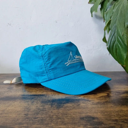 Vintage American Baseball Hat Snapback cap one size adjustable blue stars & stripes sailing boat
