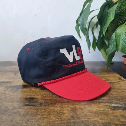 Vintage American Trucker Hat Snapback cap one size adjustable black red VLP