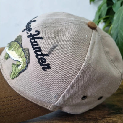 Vintage American Baseball Hat Snapback cap one size adjustable beige walley hunter fishing