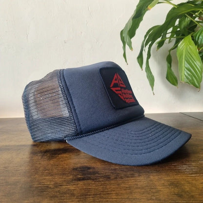 Vintage American Trucker Hat Snapback cap one size navy aluminium building system