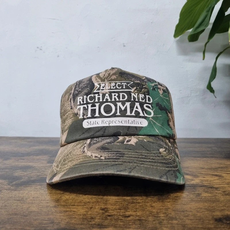 Vintage American Baseball Hat Snapback cap one size adjustable khaki realtree camo elect Richard ned