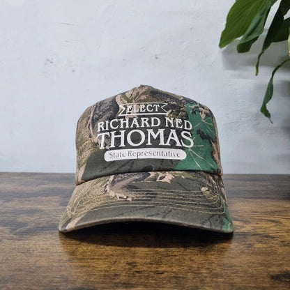 Vintage American Baseball Hat Snapback cap one size adjustable khaki realtree camo elect Richard ned