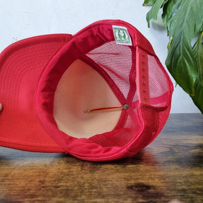 Vintage American Trucker Hat Snapback cap one size adjustable red combs springfield