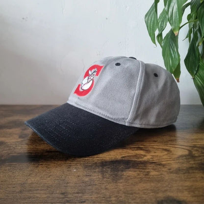 Vintage American baseball Hat Snapback cap one size adjustable grey black