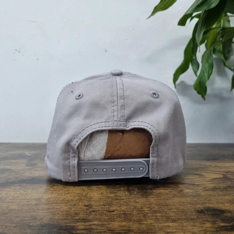 Vintage American Baseball Hat Snapback cap one size adjustable grey Michelin man tire