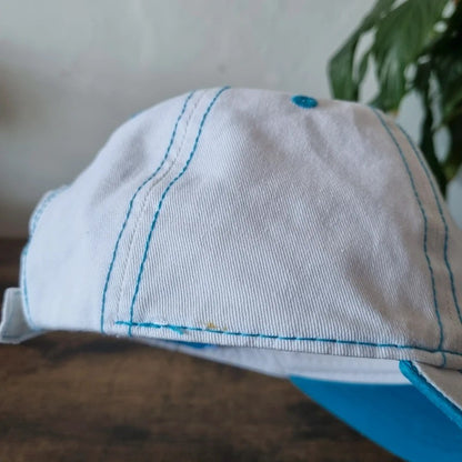 Vintage Bud light Baseball Hat Snapback cap one size adjustable white blue y2k