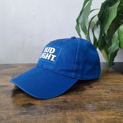 Bud light Baseball Hat Snapback cap one size adjustable blue