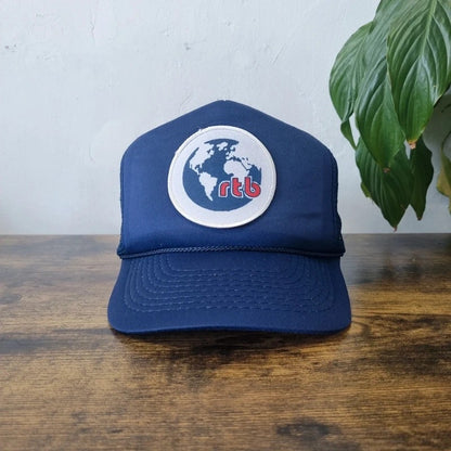 Vintage American Trucker Hat Snapback cap one size adjustable blue rtb bosnia