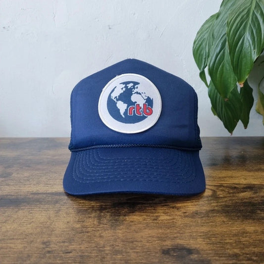 Vintage American Trucker Hat Snapback cap one size adjustable blue rtb bosnia