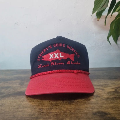 Vintage American Baseball Hat Snapback cap one size adjustable black red alaska fish