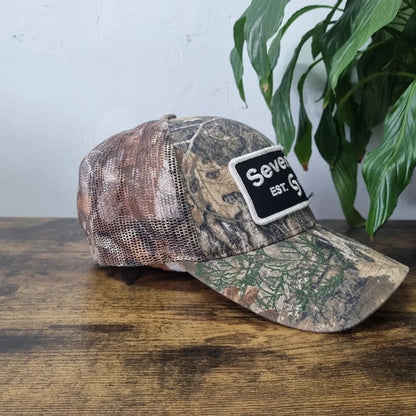 Vintage American Baseball Hat Snapback cap one size adjustable khaki brown Realtree sevenson