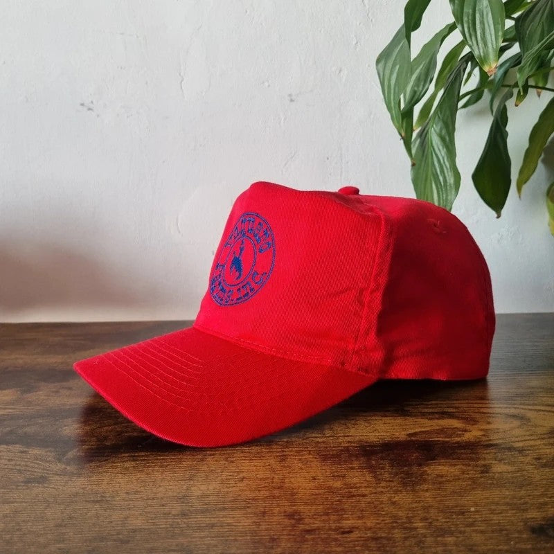 Vintage American Trucker Hat Snapback cap one size adjustable red Vaquero Farms