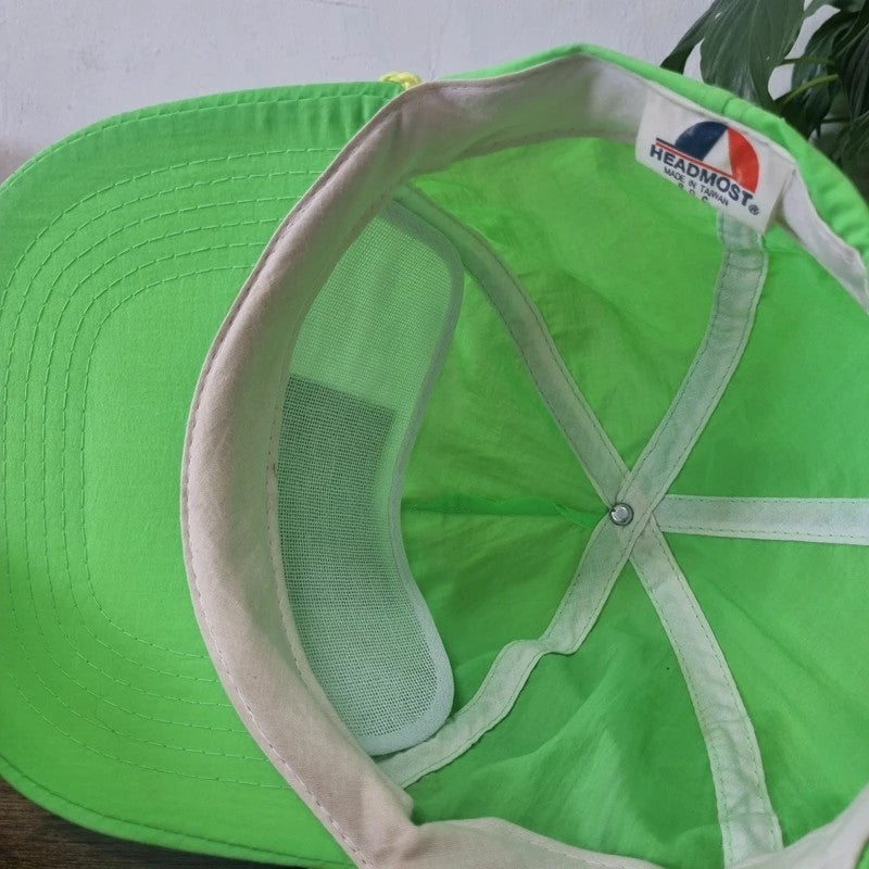 Vintage American Trucker Hat Snapback cap one size green just mauied  (married) fish