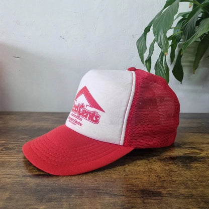 Vintage American Trucker Hat Snapback cap one size adjustable red white good cents