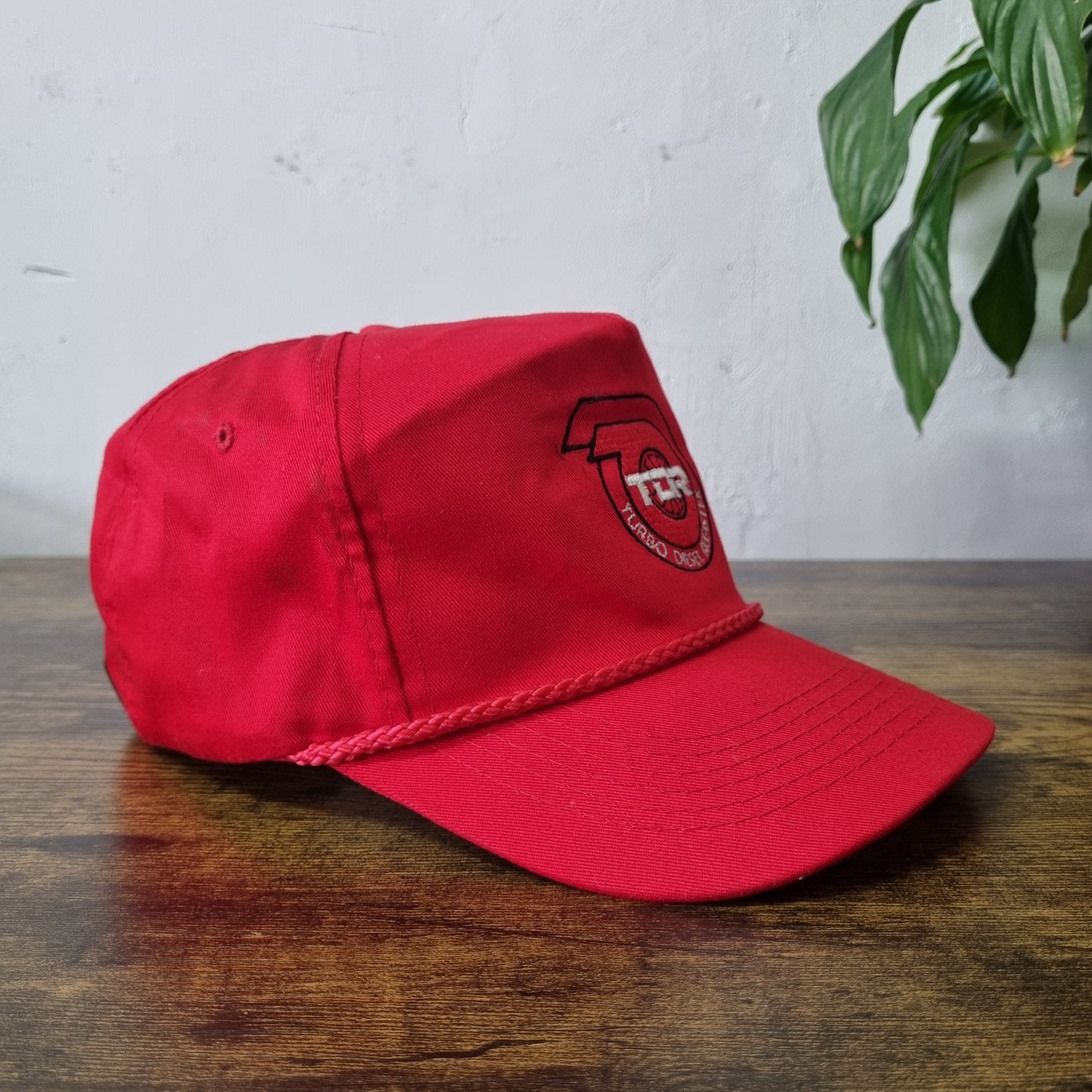 Vintage American Trucker Hat Snapback cap one size red Turbo diesel Register
