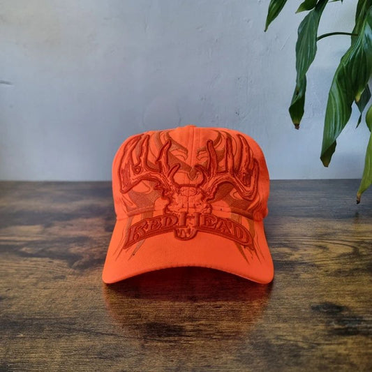 Vintage Redhead baseball Hat Snapback cap one size adjustable neon orange deer hunting