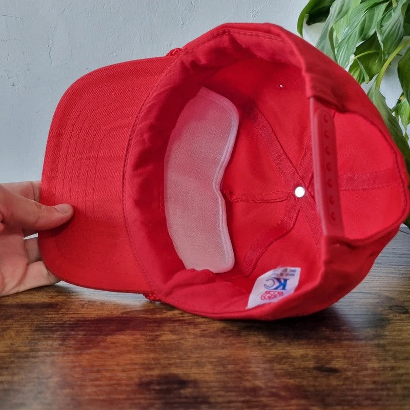Vintage American Trucker Hat Snapback cap one size adjustable red lumber supply