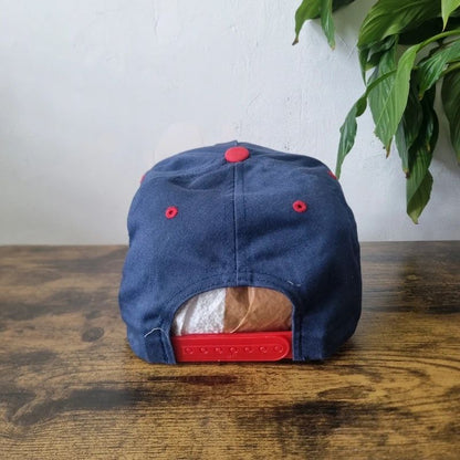 Vintage American Baseball Hat Snapback cap one size adjustable red navy FO Life