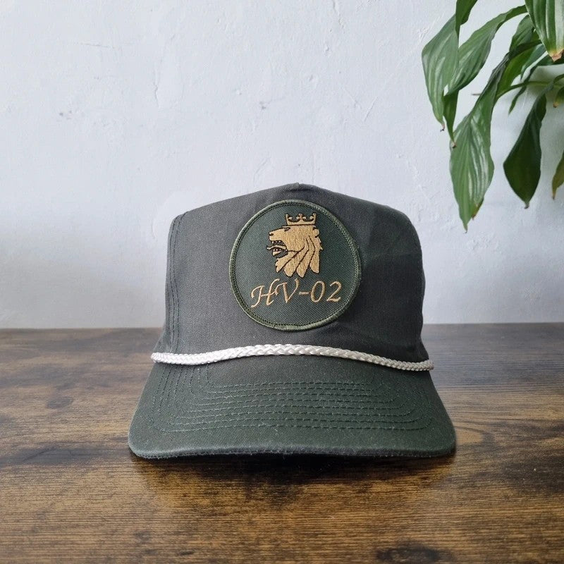 Vintage American Trucker Hat Snapback cap one size adjustable green HV 02 lion