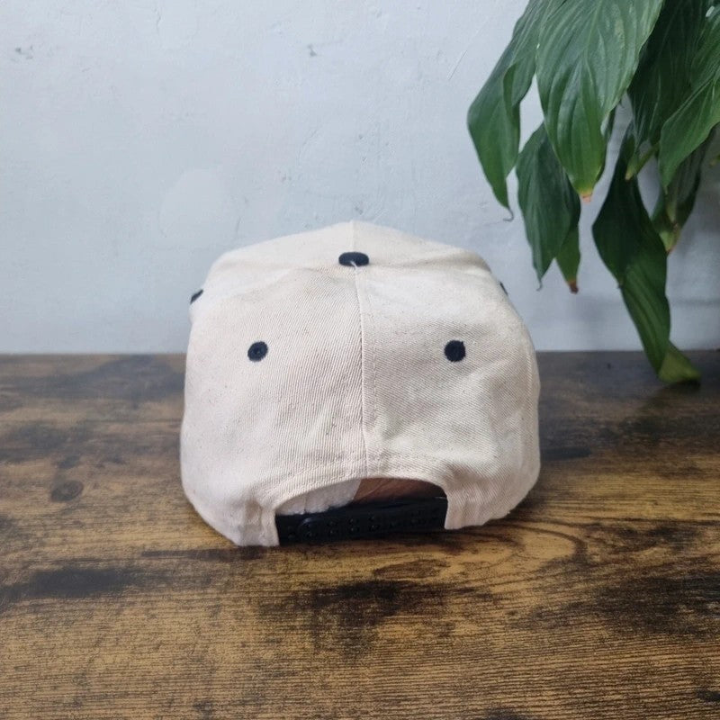 Vintage American Baseball Hat Snapback cap one size adjustable Hydro Chem cream black