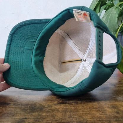 Vintage American Trucker Hat Snapback cap one size adjustable Green iMTT
