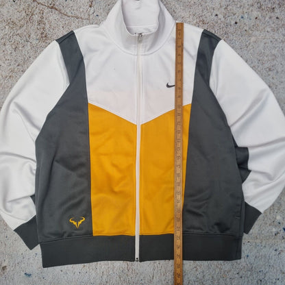 Nike Rafa Nadal 2010 World Tour Jacket, Size XL White Yellow Grey