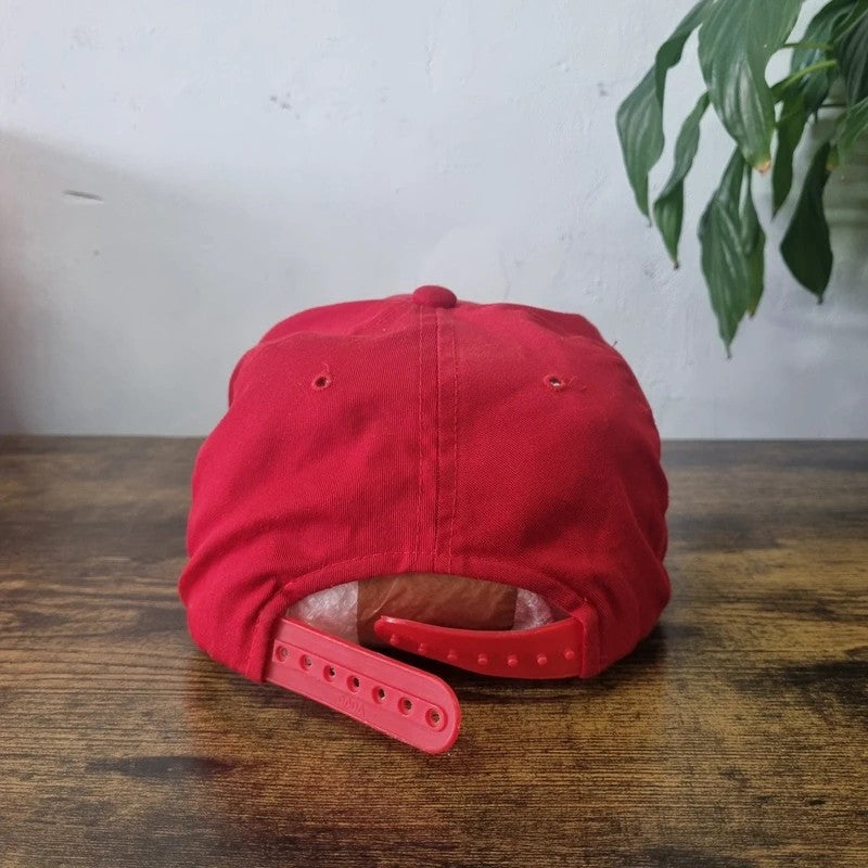 Vintage American Baseball Hat Snapback cap one size red Kansas City Chiefs