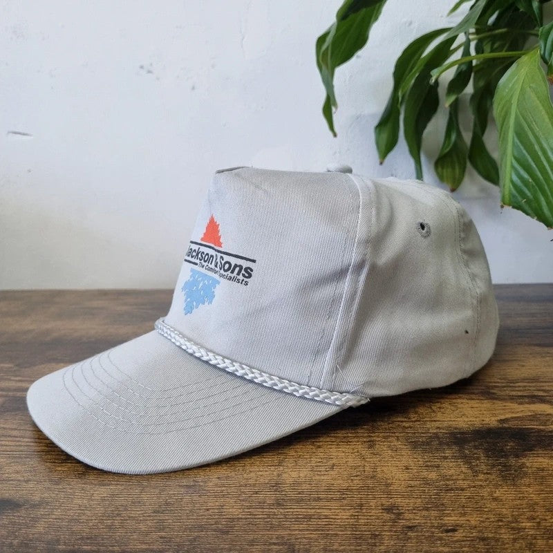 Vintage American Trucker Hat Snapback cap one size adjustable grey Jackson & sons