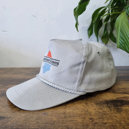 Vintage American Trucker Hat Snapback cap one size adjustable grey Jackson & sons