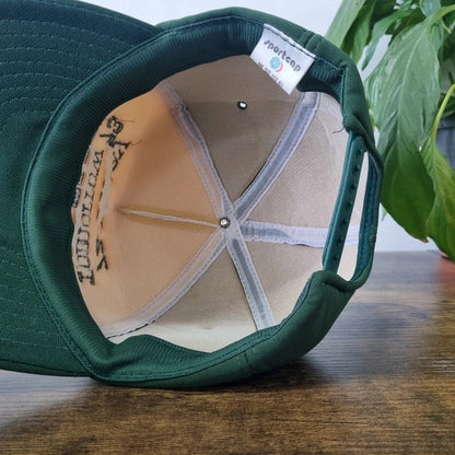 Vintage American Trucker Hat Snapback cap one size adjustable green white 72 today..