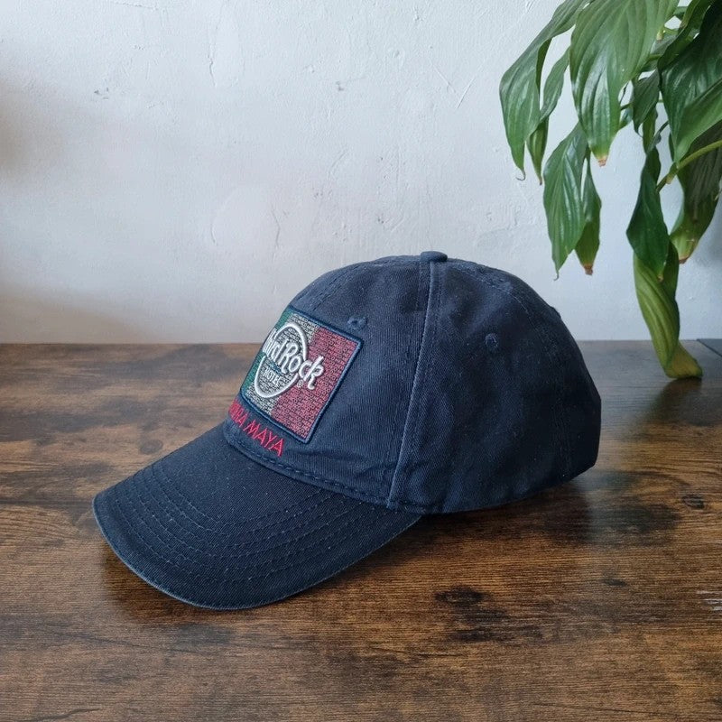 Hard Rock Baseball Hat Snapback cap one size adjustable navy riviera maya