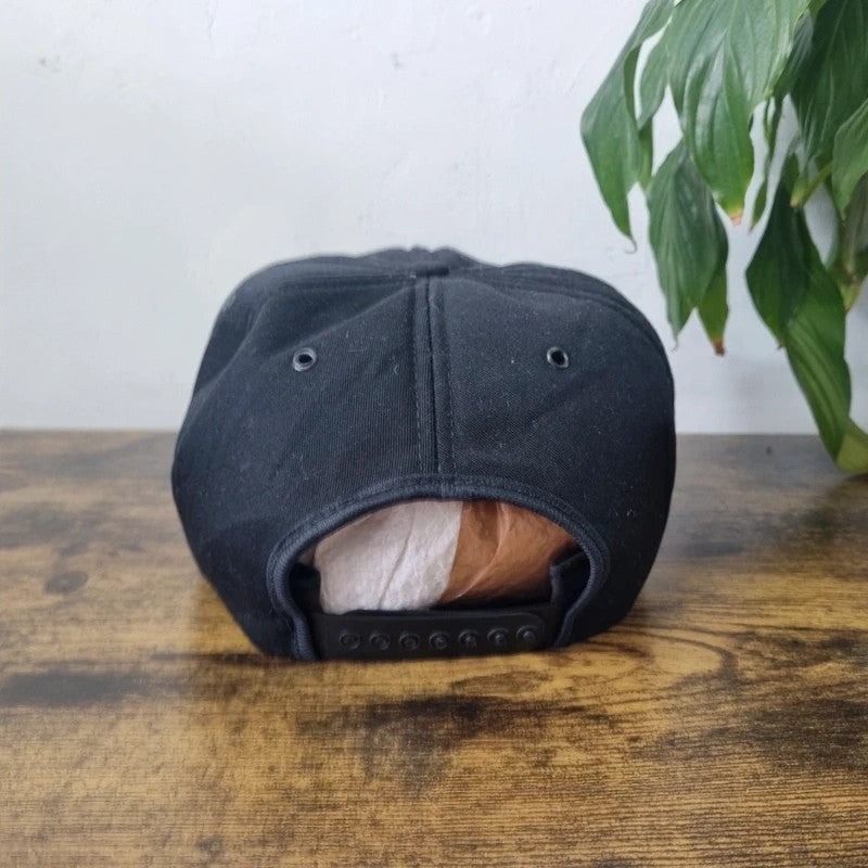 Vintage American Trucker Hat Snapback cap one size adjustable CAT black