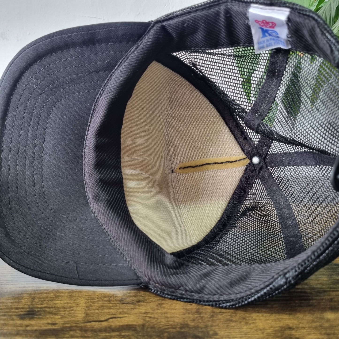 Vintage American Trucker Hat Snapback cap one size Bridgestone tire black