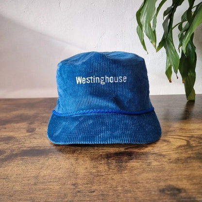 Vintage American Trucker Hat Snapback cap one size adjustable blue westinghouse