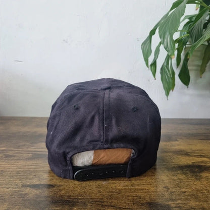 Vintage American Trucker Hat Snapback cap one size adjustable faded black GE supply