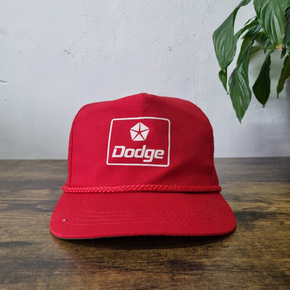 Vintage American Trucker Hat Snapback cap one size red Dodge Car