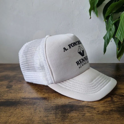 Vintage American Trucker Hat Snapback cap one size adjustable white Renault car dealer