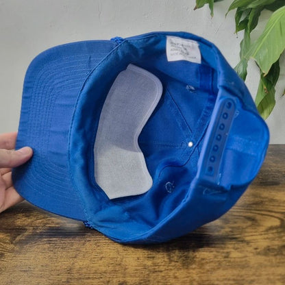 Vintage American Trucker Hat Snapback cap one size adjustable royal blue mosebach